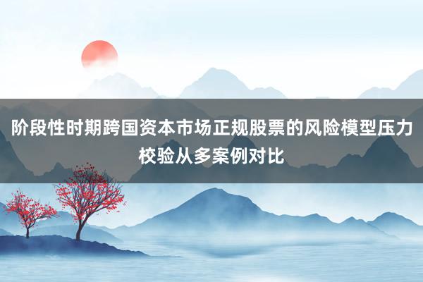 阶段性时期跨国资本市场正规股票的风险模型压力校验从多案例对比