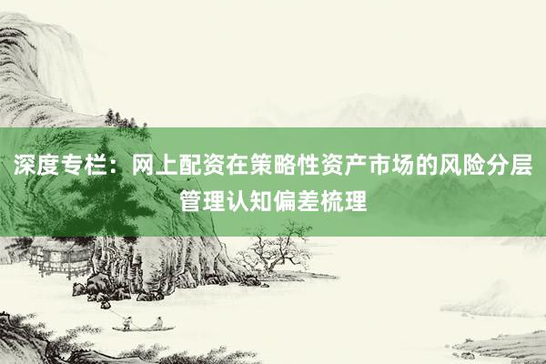深度专栏：网上配资在策略性资产市场的风险分层管理认知偏差梳理