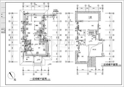 某三层别墅给排水暖通设计施工图纸