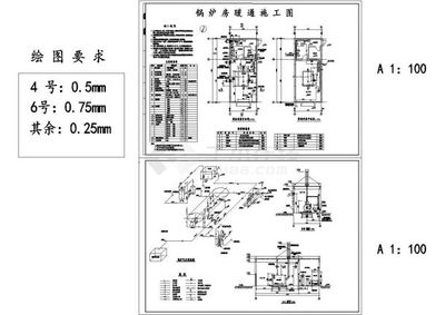 某锅炉房暖通设计cad施工图