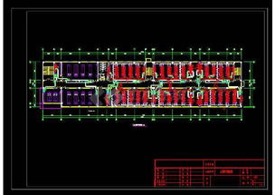 某三层建筑通风cad施工平剖面图纸